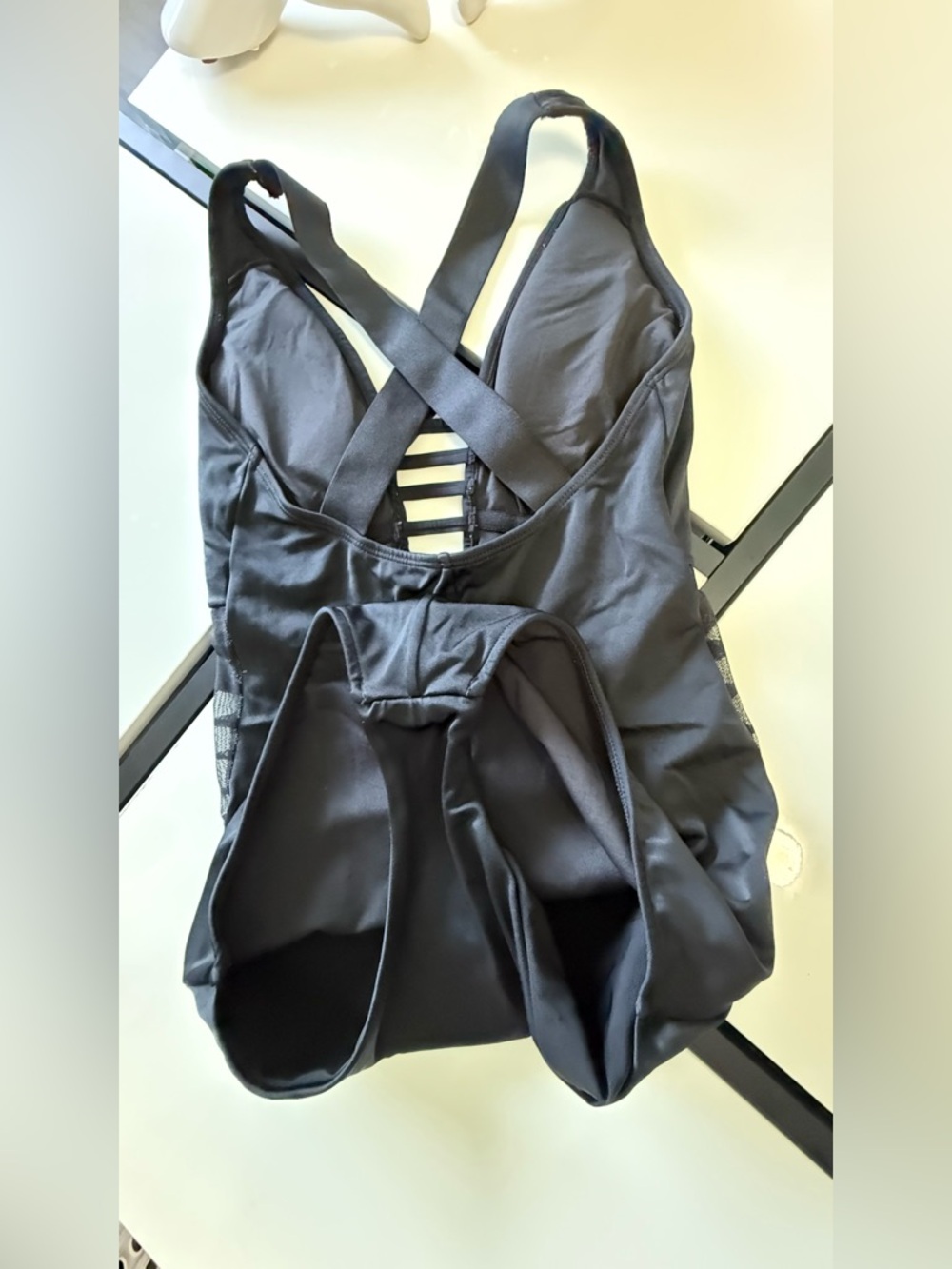 Leonisa "Miracle" Tummy Control Monokini - Sheer Mesh Panels - Black - Picture 6 of 11